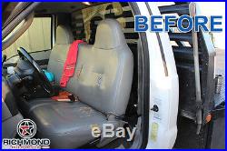 03 04 Ford F250 F350 F450 F550 XL -Lean Back (Top) Bench Seat Vinyl Cover Gray