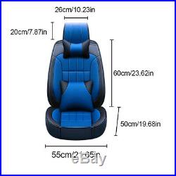 13pc Royal Deluxe Car Seat Cover Full Set Rear Split Bench Cushion Protector Pad