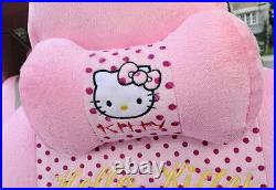 18pc/set plush universal car seat covers girls hello kitty cushion accessory