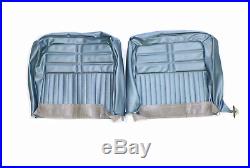 1963 Chevy Impala Front Split Bench Seat Cover Only Light Blue Vinyl #63bs56b