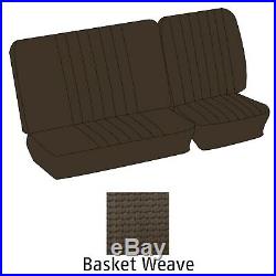 1968-1973 Volkswagen Bus BROWN BasketWeave 1/3-2/3 Front Bench Seat Cover B30002