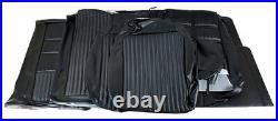 1969 Mustang Vinyl Deluxe Bench Seat Cover Set-Front & Rear-Black