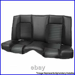 1970-72 Chevelle Coupe Universal Pro-Series Rear Seat Upholstery Black Stitch