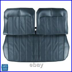 1970 Skylark Front Seat Covers Bench Without Arm Rest Dark Blue Pair #93