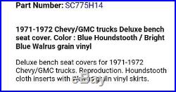 1971-1972 Chevrolet C-10 Cheyenne Interior Bench Front Seat Cover