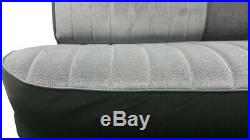 1981-87 Fullsize Chevy GMC Truck Front Vinyl & Cloth Bench Seat Cover Charcoal