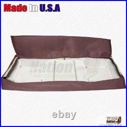 1995 1996 1997 Chevy Silverado Rear Bench Bottom & Top Leather Cover Ruby Red