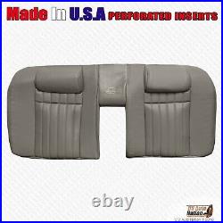 1995 1996 Chevy Impala SS Rear Bench Top Perforated Leather Seat Cover Gray