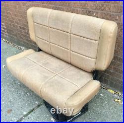 1997-2002 Jeep Wrangler OEM TJ Saddle Tan Vinyl / Cloth Covered Rear Bench Seat