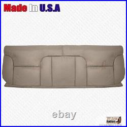1998 1999 Chevy Silverado Rear Bench Bottom & Top Leather Seat Cover Med Tan