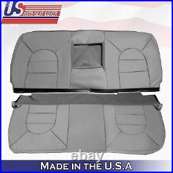 1999 For Ford F250 F350 Lariat Rear Bench Top & Bottom Leather Seat Covers Gray