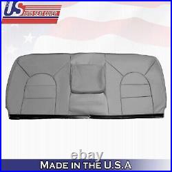 1999 For Ford F250 F350 Lariat Rear Bench Top & Bottom Leather Seat Covers Gray