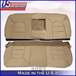 1999 For Ford F250 F350 Lariat Rear Bench Top & Bottom Leather Seat Covers Tan