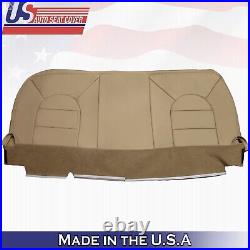 1999 For Ford F450 F550 Lariat Rear Bench Top & Bottom Leather Seat Covers Tan