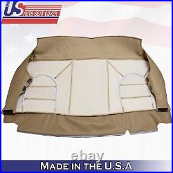 1999 For Ford F450 F550 Lariat Rear Bench Top & Bottom Leather Seat Covers Tan