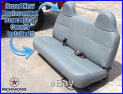 1999 Ford F250 F350 F450 F550 XL -Lean Back (Top) Bench Seat Vinyl Cover Gray