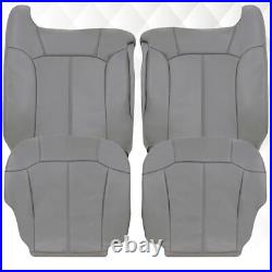 2000 2001 2002 Chevy Silverado Tahoe Suburban Leather Seat Covers in Gray-Pewter