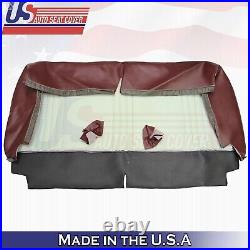 2000 For GMC Sierra C/K 1500 2500 3500 Front Bottom Bench Vinyl Seat Cover Red