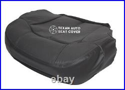 2001, 2002 GMC Sierra 1500 2500 3500 Driver Bottom Leather Seat Cover Dark Gray