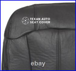 2001, 2002 GMC Sierra 1500 2500 3500 Driver Bottom Leather Seat Cover Dark Gray