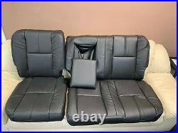 2007-2014 Chevy Avalanche SECOND Row Bench Replacement Leather Seat Cover Black