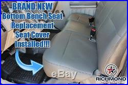 2008 2009 2010 Ford F450 F550 XL Work Truck -Bottom Bench Seat Vinyl Cover Gray