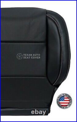 2014 GMC Sierra 1500 SLT SLE Driver Bottom Leather Perforated Seat Cover Black