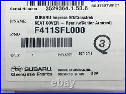 2018-2023 Subaru Crosstrek Impreza Rear Seat Cover with Armrest NEW F411SFL001 oem