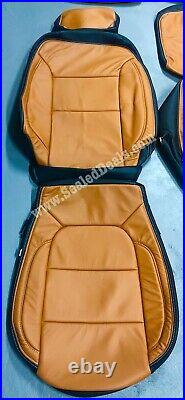 2019 2020 2021 Chevy Silverado Double Cab Katzkin Custom Leather Seat Covers