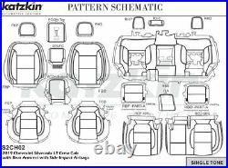2019 2020 21 Chevy Silverado Crew Cab Katzkin Black Diamond Leather Seat Covers