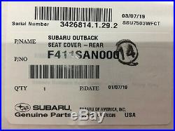 2020 Subaru OUTBACK Rear Bench Seat Cover NEW F411SAN000 Genuine OEM CUSTOM FIT