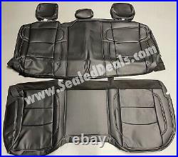 2021 Ram 1500 Classic Crew Cab Katzkin Black Leather Seat Covers Front Bench