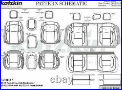 2021 Ram 1500 Classic Crew Cab Katzkin Black Leather Seat Covers Front Bench