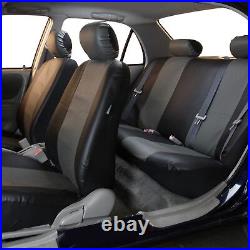 3 Row 7 Seaters Seat Covers Universal Fitment for SUV Gray Black with Dash Mat