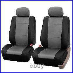 3 Row 7 Seaters Seat Covers Universal Fitment for SUV Gray Black with Dash Mat