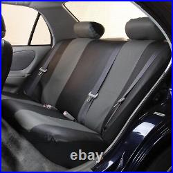 3 Row 7 Seaters Seat Covers Universal Fitment for SUV Gray Black with Dash Mat