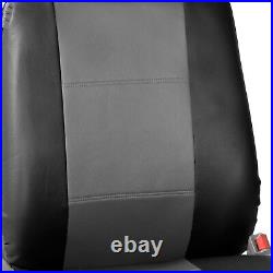 3 Row 7 Seaters Seat Covers Universal Fitment for SUV Gray Black with Dash Mat