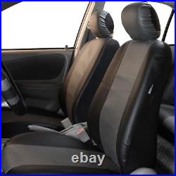 3 Row 7 Seaters Seat Covers Universal Fitment for SUV Gray Black with Dash Mat