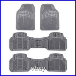 3-row SUV VAN Gray Seat Covers 8 Seaters with Gray Floor Mats