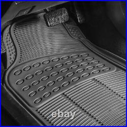 3-row SUV VAN Gray Seat Covers 8 Seaters with Gray Floor Mats