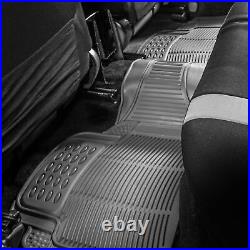 3-row SUV VAN Gray Seat Covers 8 Seaters with Gray Floor Mats