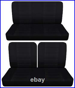 50/50 top front & solid rear bench seat covers fit 1964 Chevelle malibu 2dr seda