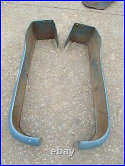 56 1956 Ford Fairlane 500 Sunliner FRONT BENCH SEAT SKIRT track cover PAIR