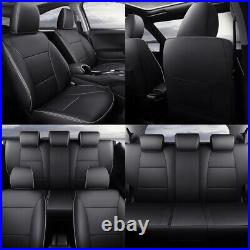 5-Seat Car Seat Cover Black Full Set Leather Waterproof Fit HONDA HR-V 2016-2018
