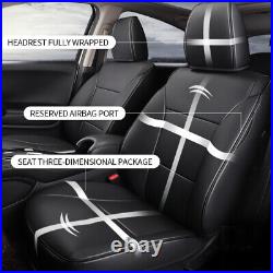 5-Seat Car Seat Cover Black Full Set Leather Waterproof Fit HONDA HR-V 2016-2018