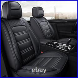 5-Seat Faux Leather Car Seat Covers Full Set Universal Protection Fit for KIA