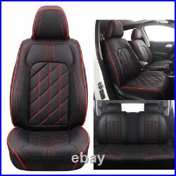 5-Seat Faux Leather Car Seat Covers Set Universal Black Protector for Hyundai