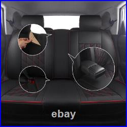 5-Seat Faux Leather Car Seat Covers Set Universal Black Protector for Hyundai