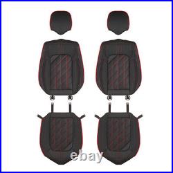 5-Seat Faux Leather Car Seat Covers Set Universal Black Protector for Hyundai
