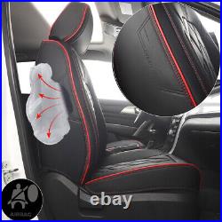 5-Seat Faux Leather Car Seat Covers Set Universal Black Protector for Hyundai